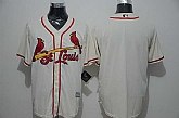 St. Louis Cardinals Blank Cream New Cool Base Stitched MLB Jersey,baseball caps,new era cap wholesale,wholesale hats